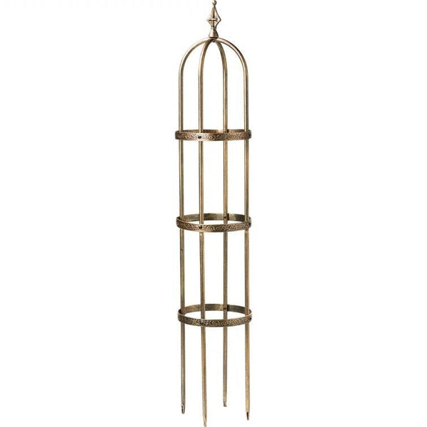 60-inch Copper Finish Steel Outdoor Garden Trellis Obelisk