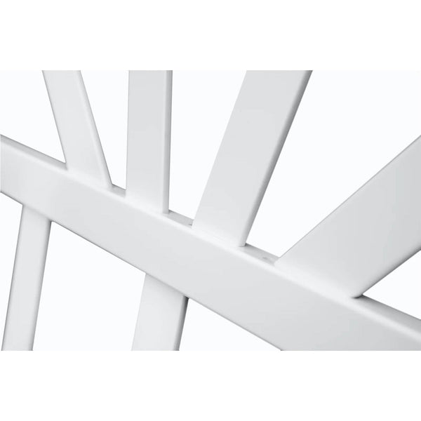 77-inch Outdoor White Vinyl Lattice Garden Trellis with Arched Top