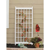 Outdoor 85-inch x 38-inch White PVC Vinyl Lattice Garden Trellis