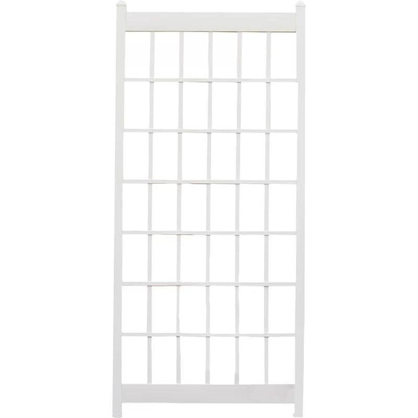 Outdoor 85-inch x 38-inch White PVC Vinyl Lattice Garden Trellis