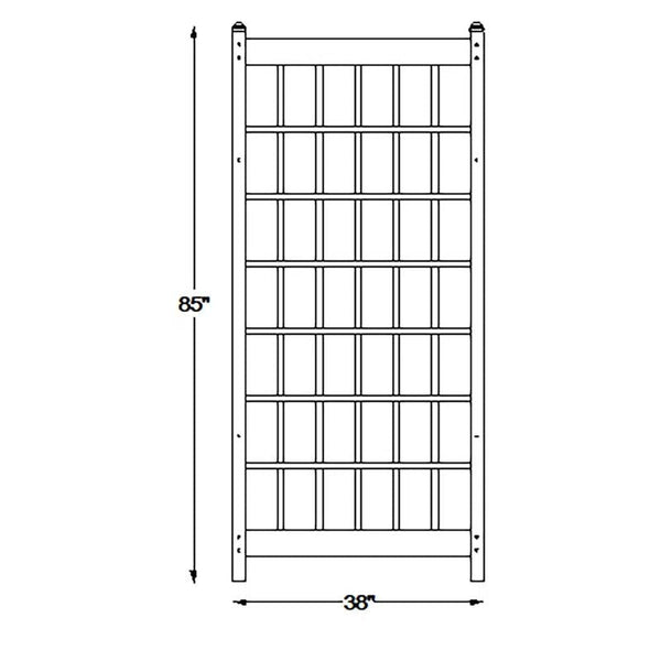 Outdoor 85-inch x 38-inch White PVC Vinyl Lattice Garden Trellis