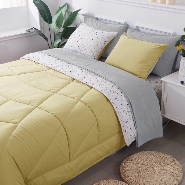 Kasentex Reversible 5 and 7 Piece Ultra Soft Cozy Bed Comforter Sets, Room Decor