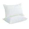 Kasentex Silky Green Piped Edge Goose Down Feather Pillow Set, White