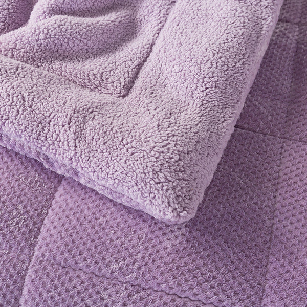 Kasentex Ultra Soft All Season Reversible Plush Sherpa Lined Comforter, Twin, Queen, King