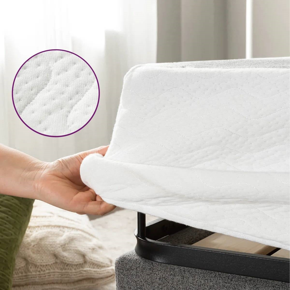 Queen size 5-inch Low Profile Metal Box Spring Mattress Foundation with Cover