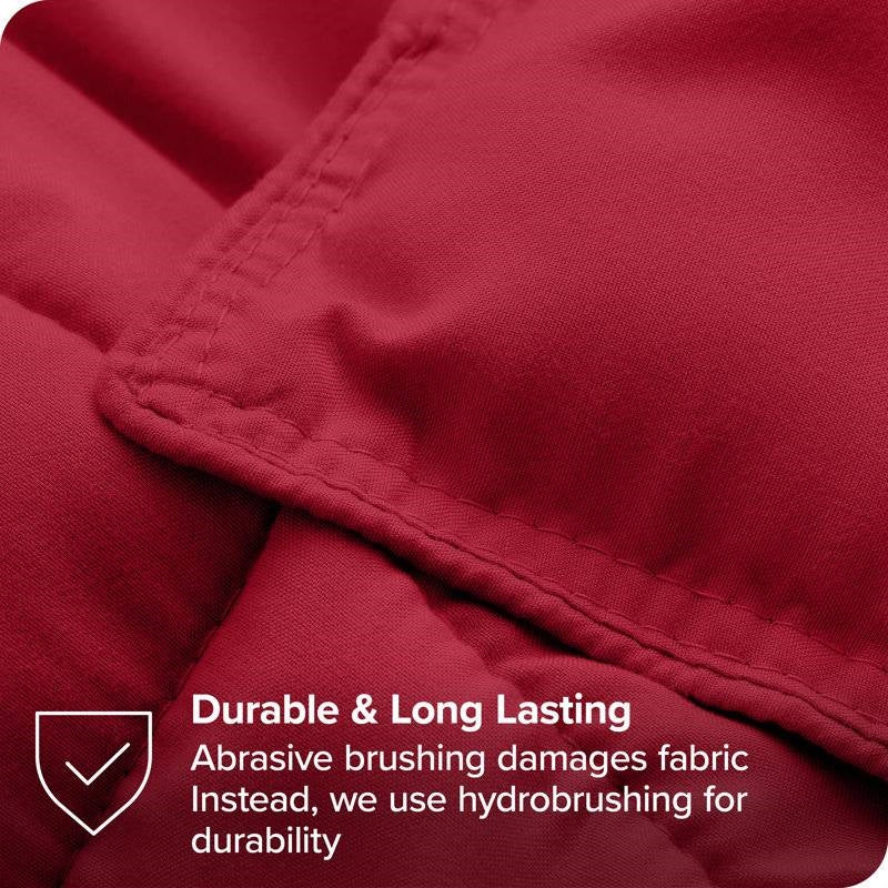 King/Cal King Size All Season Super Soft Down Alternative Comforter Set Red