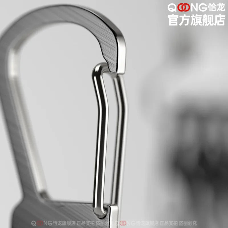 2 Style Stainless Steel Key Ring With 8-Shaped Buckle Easy Removal Hanging Taking Out Key Chain Multi-purpose Waist Keychain Y21