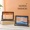 Rotatable Moving Sand Art Picture Square Glass Hourglass 3D Sandscape in Motion Quicksand Hourglass Creativity Home Decor Gifts