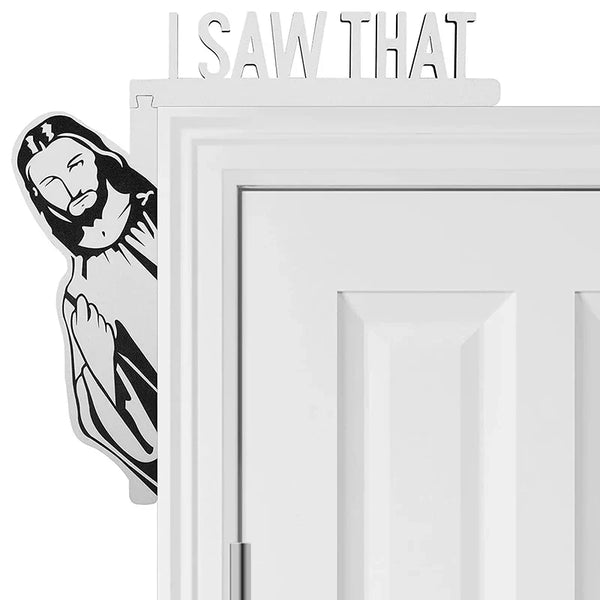 Jesus I Saw That Funny Jesus Door Hanger Funny Home Decor Creative Home Decor Jesus I Saw That I Over Wood Door Jesus Sign