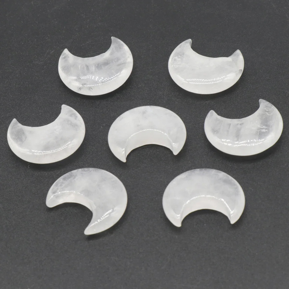 1pc Natural Stone Rose Quartz Amethyst Moon Carving Aura Healing Mineral Gem Home Decoration Ornament Gift