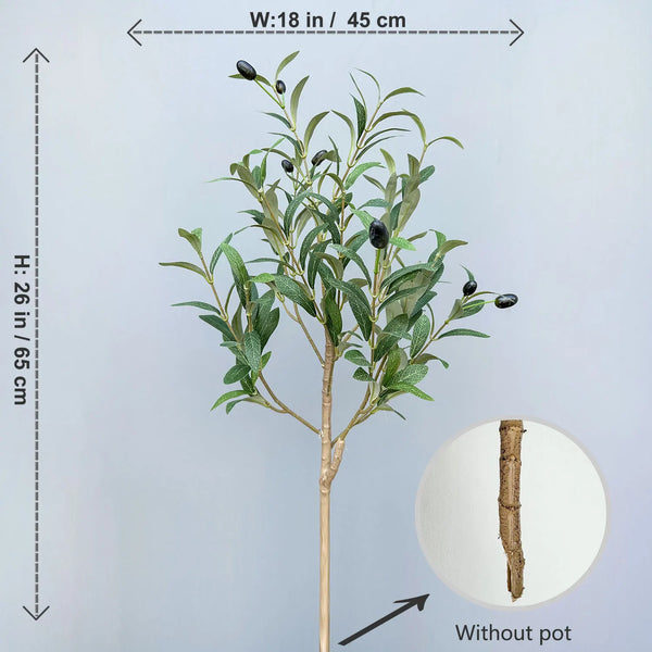 65-200CM Artificial Olive Plant tree High Branches Faux plant Plastic Leaf  Ornamental indoor Artificial Plant for Home Decor