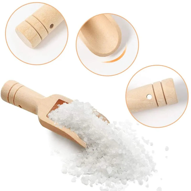 10/20pcs Mini Wooden Salt Spoons Tea Coffee Scoops Seasoning Candy Spices Bath Salt Spoons Dropshipping