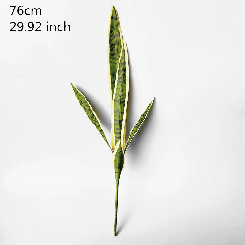 50-76CM Artificial Succulent Plants Tropical Fake Long Leaf Simulation Tiger Pilan Home Decoration Office Hotel Party Decor