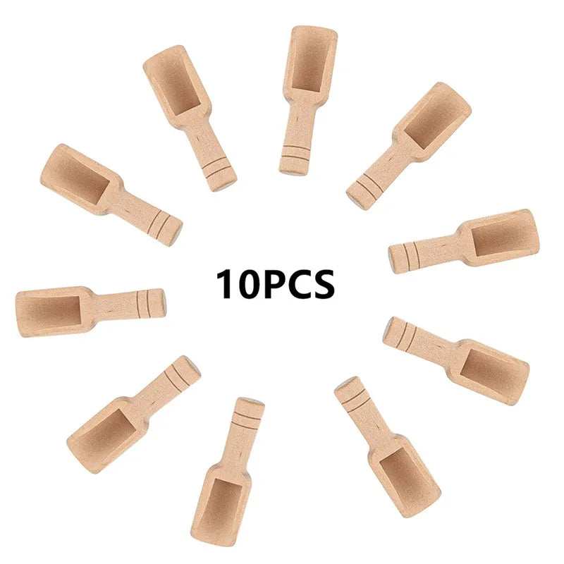 10/20pcs Mini Wooden Salt Spoons Tea Coffee Scoops Seasoning Candy Spices Bath Salt Spoons Dropshipping