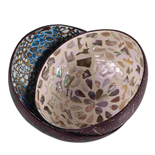 2 Pcs Coconut Shell Bowl Bowls Home Storage Key Container Salad Decoration Wooden