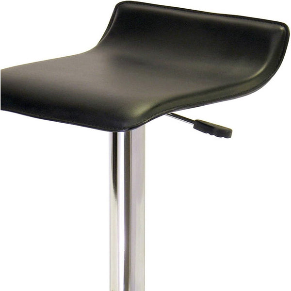 Modern Air-Lift Adjustable Bar Stools with Black PVC Seat