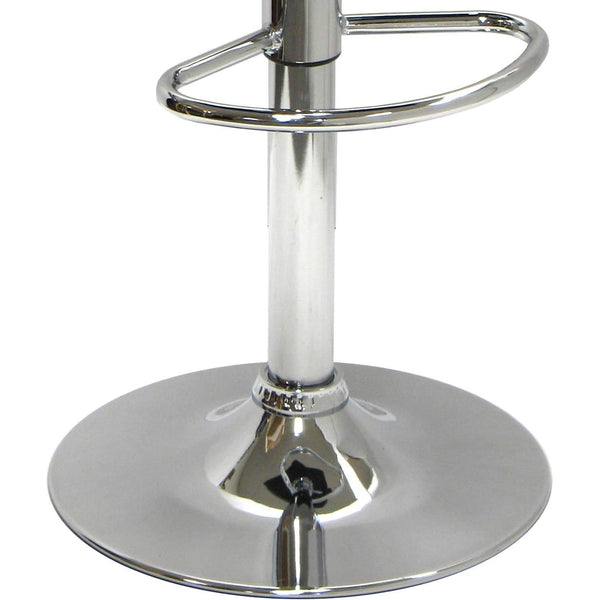 Modern Air-Lift Adjustable Bar Stools with Black PVC Seat