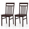 Set of 2- Modern Farmhouse Dark Wood High Back Dining Chair 280 lbs. Max Weight