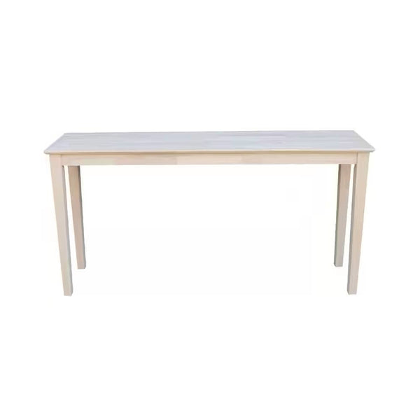 Unfinished Solid Wood 5-ft. Farmhouse Console Sofa Table