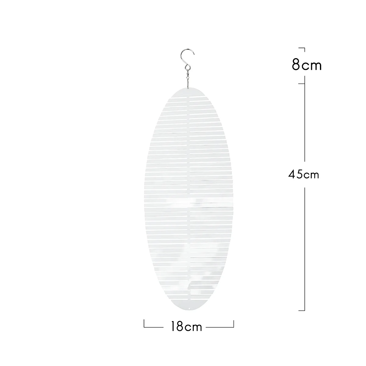 Kinetic Blank Sublimation Wind Spinner 3D Spiral Windchime Chime Sculpture Hanging Outdoor Indoor Garden Decor 18X45cm