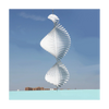 Kinetic Blank Sublimation Wind Spinner 3D Spiral Windchime Chime Sculpture Hanging Outdoor Indoor Garden Decor 18X45cm