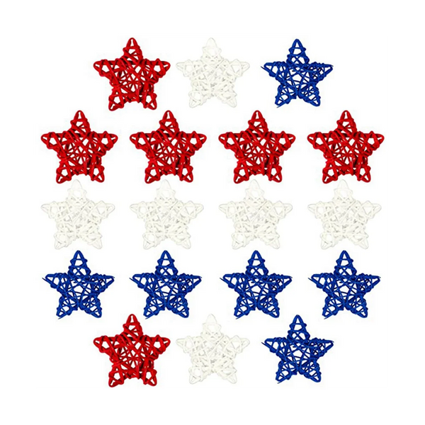 Rattan Ornament Star Rattan Ball Ornament Natural Wicker Rattan Independence Day Home Decor Vase Filler,