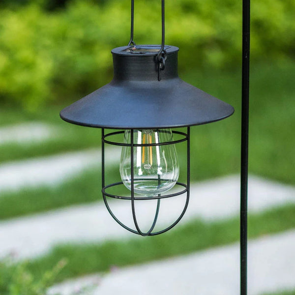 LED Solar Light Retro Solar LED Oil Lamp Portable Solar Candle Light Flickering Flameless Outdoor Hanging Lantern Garden Decor