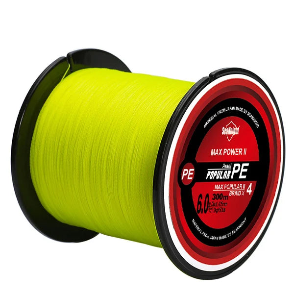 SeaKnight Brand TriPoseidon Series 300M 330Yards PE Braided Fishing Line 4 Strands 8 10 20 30 40 60LB Multifilament Fishing Line