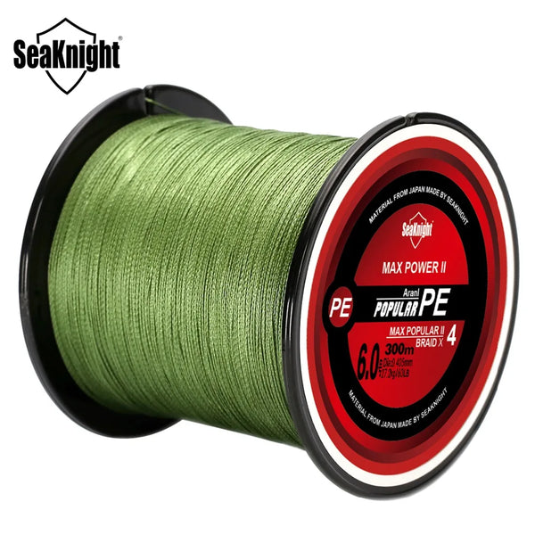SeaKnight Brand TriPoseidon Series 300M 330Yards PE Braided Fishing Line 4 Strands 8 10 20 30 40 60LB Multifilament Fishing Line