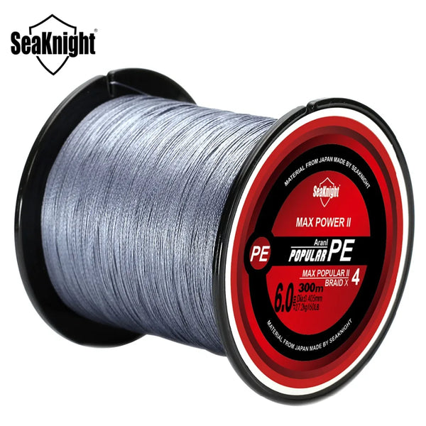 SeaKnight Brand TriPoseidon Series 300M 330Yards PE Braided Fishing Line 4 Strands 8 10 20 30 40 60LB Multifilament Fishing Line