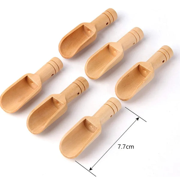 10/20pcs Mini Wooden Salt Spoons Tea Coffee Scoops Seasoning Candy Spices Bath Salt Spoons Dropshipping