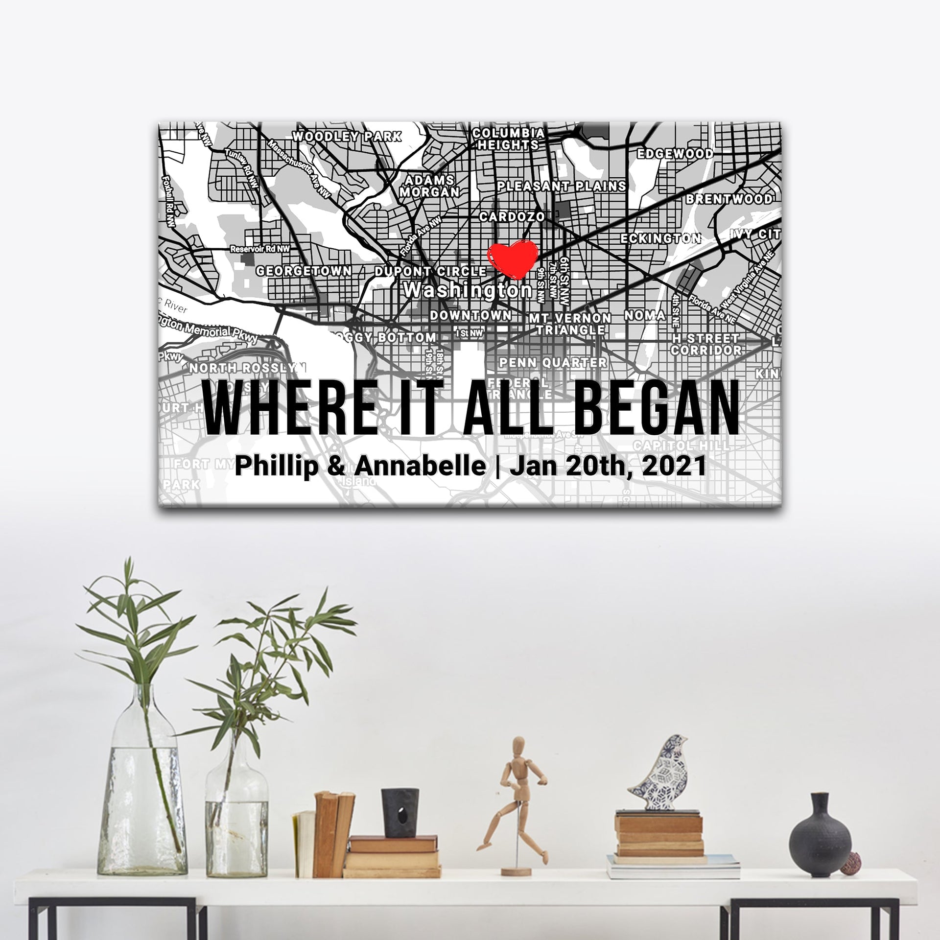 Couple Street Map Sign II
