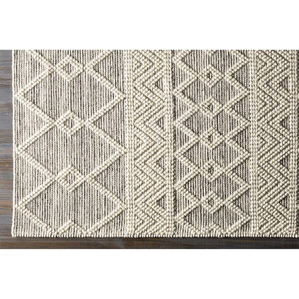 3-ft. x 5-ft. Hand Woven Wool Blend Grey Beige Ivory Persian Style Area Rug