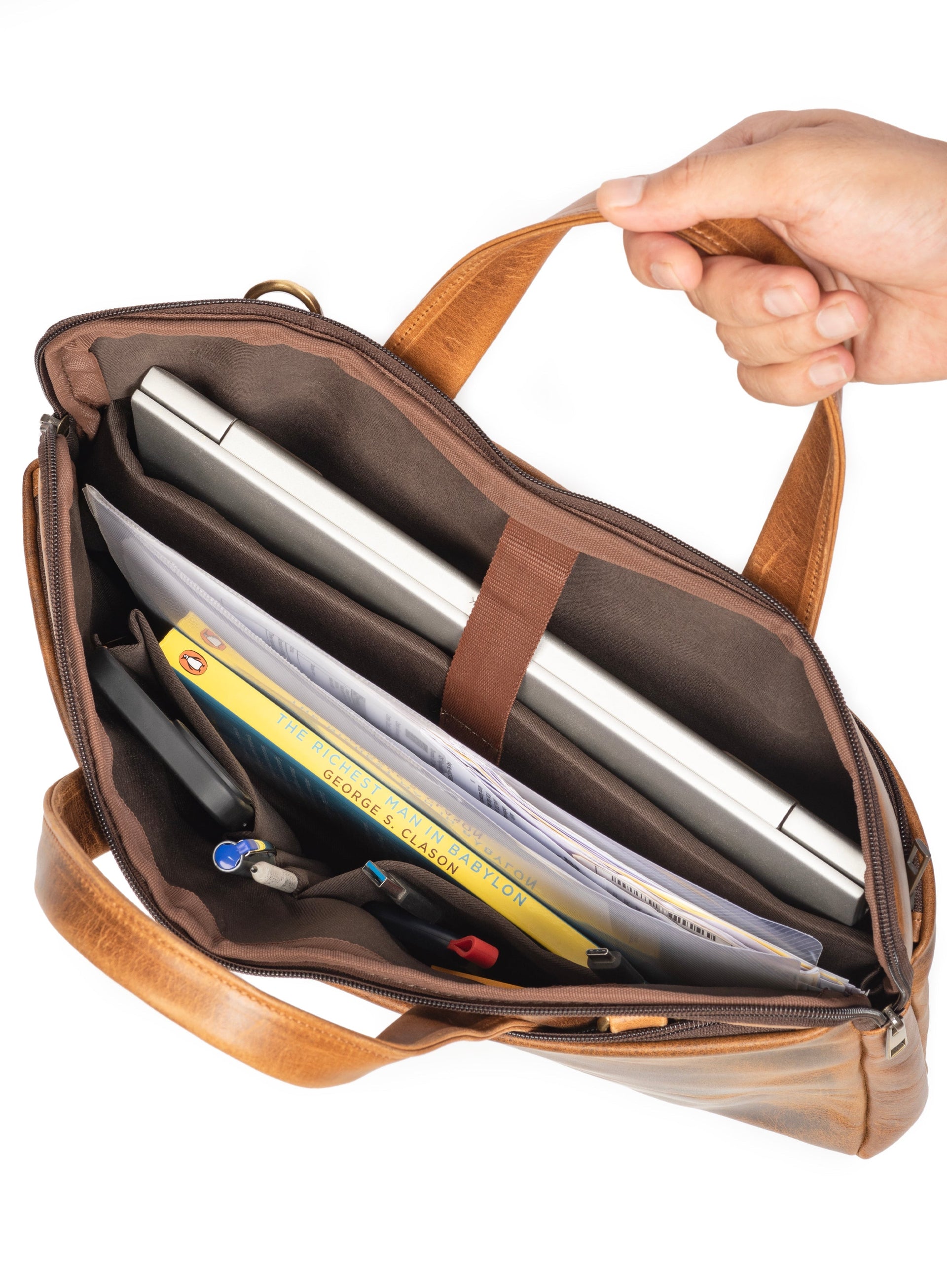 Harbor Laptop Briefcase, Tan