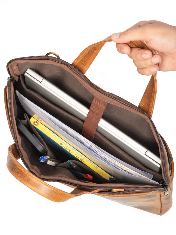 Harbor Laptop Briefcase, Tan