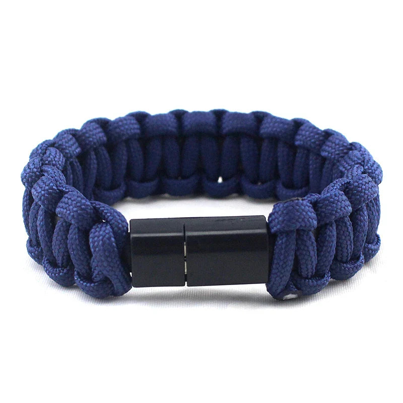 USB Cable Bracelet Charging Sync Data Cable Cord