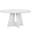 Modern Kitchen Round Circular Dining Table in White Wood Finish