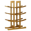 12-Bottle Wine Rack Modern Asian Style in Natural Bamboo