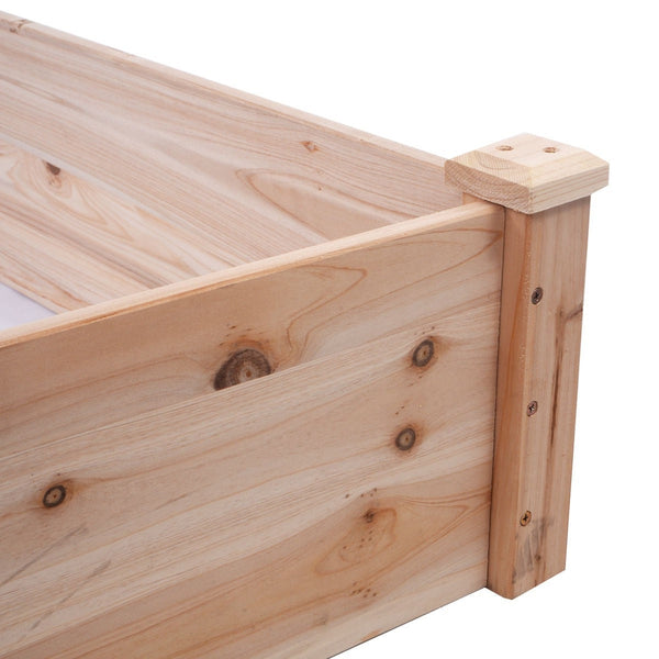 Solid Wood 8 ft x 2 ft Raised Garden Bed Planter