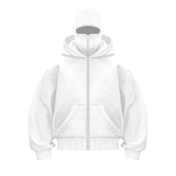Zipped Faced Hoodie