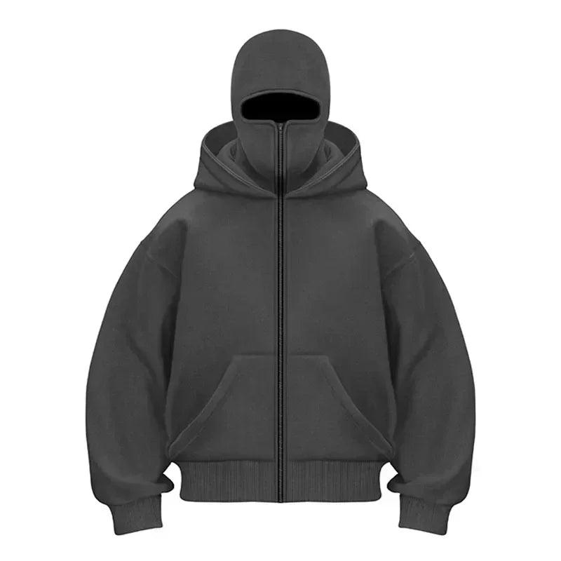 Zipped Faced Hoodie