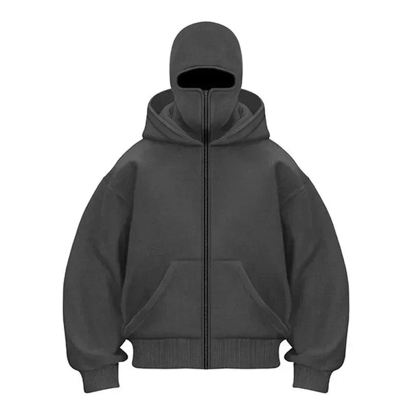 Zipped Faced Hoodie