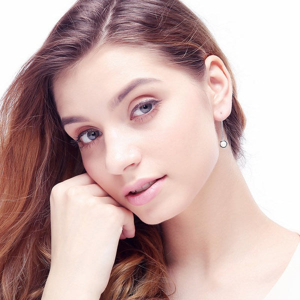 18K White Gold Plated Pearl Earrings