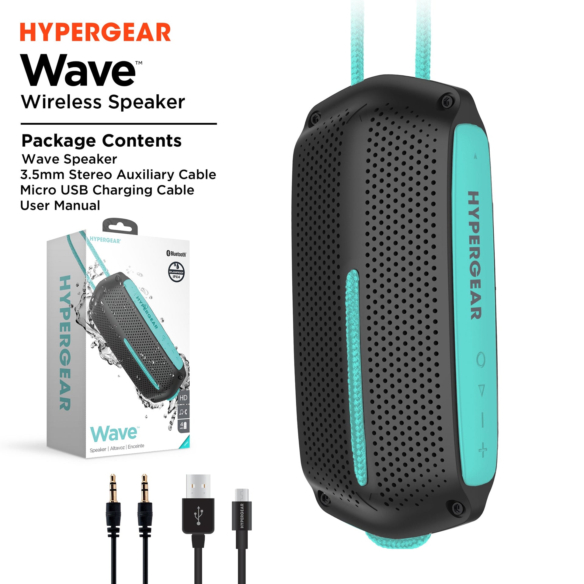 HyperGear Wave Water Resistant Wireless Speaker