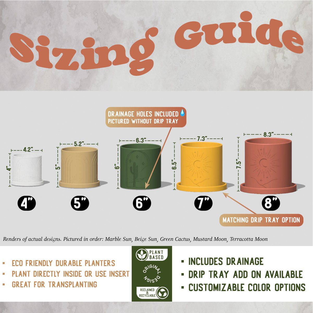 Bubble Planter/ Donut Planter with Drainage