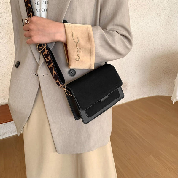 Casual retro bag women's casual shoulder bag Korean style simple crossbody small square bag