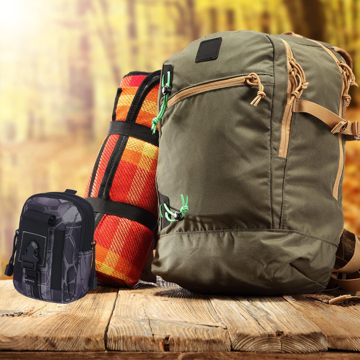 JupiterGear Tactical MOLLE Military Pouch Waist Bag for Hiking, Running and Outdoor Activities