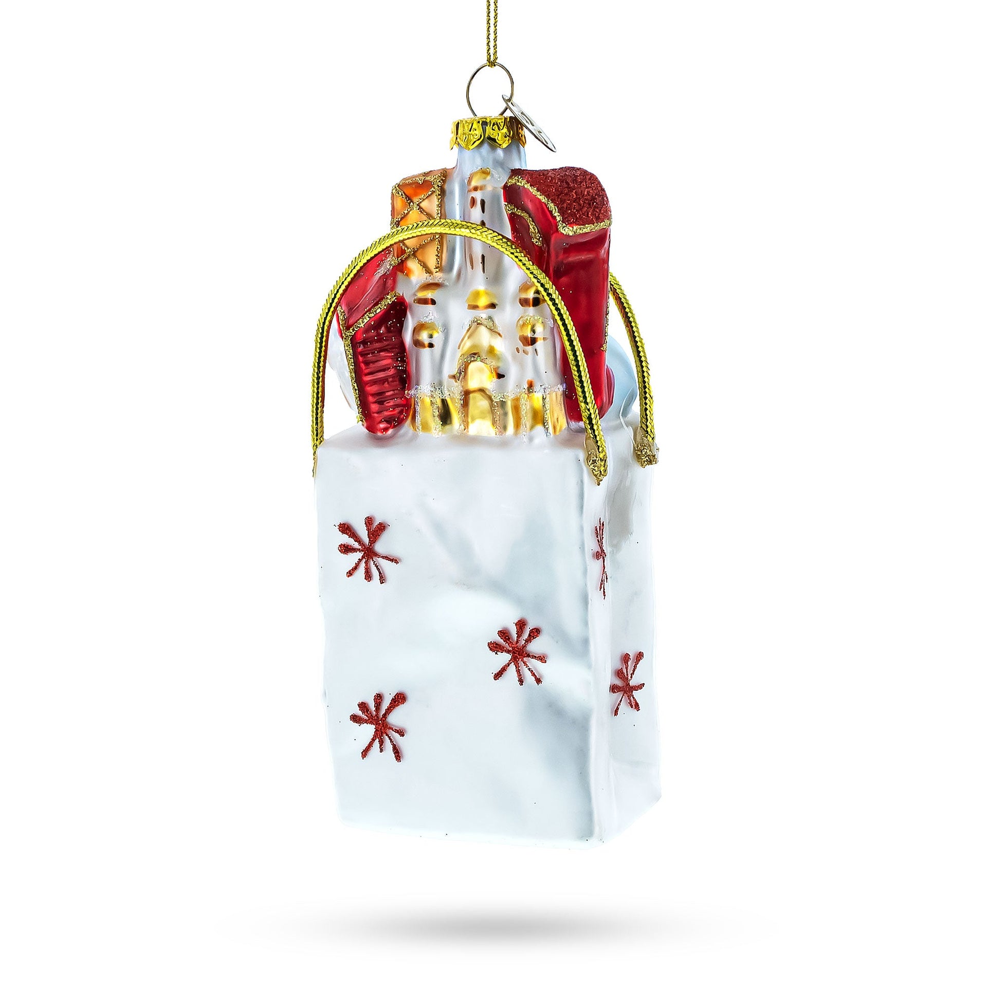 I Love Chicago Glass Christmas Ornament