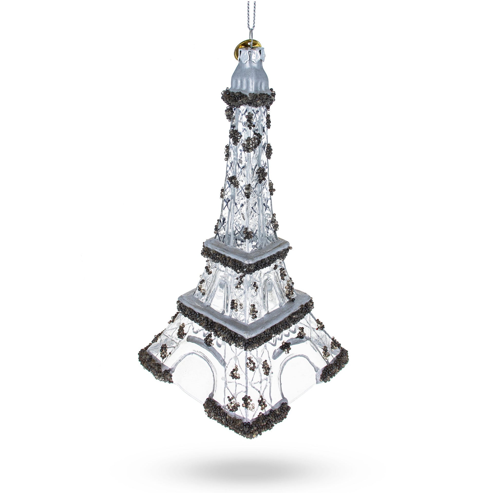 Iconic Eiffel Tower, Paris Glass Christmas Ornament