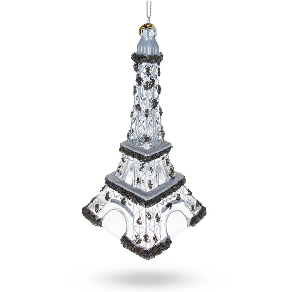 Iconic Eiffel Tower, Paris Glass Christmas Ornament